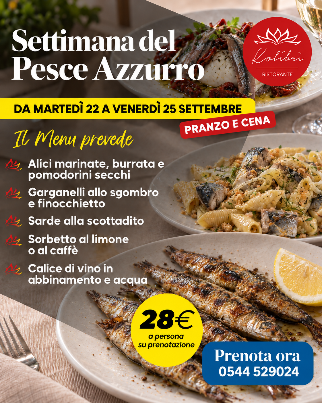 Settimana del Pesce Azzurro al Kolibrì