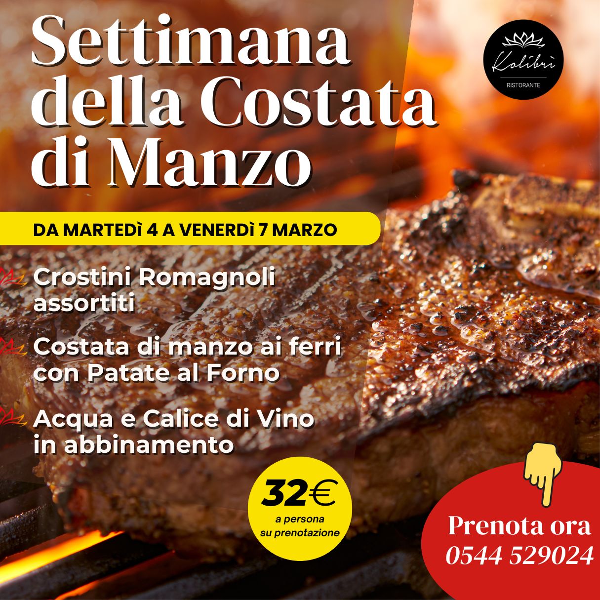 Settimana della costata di manzo ai ferri