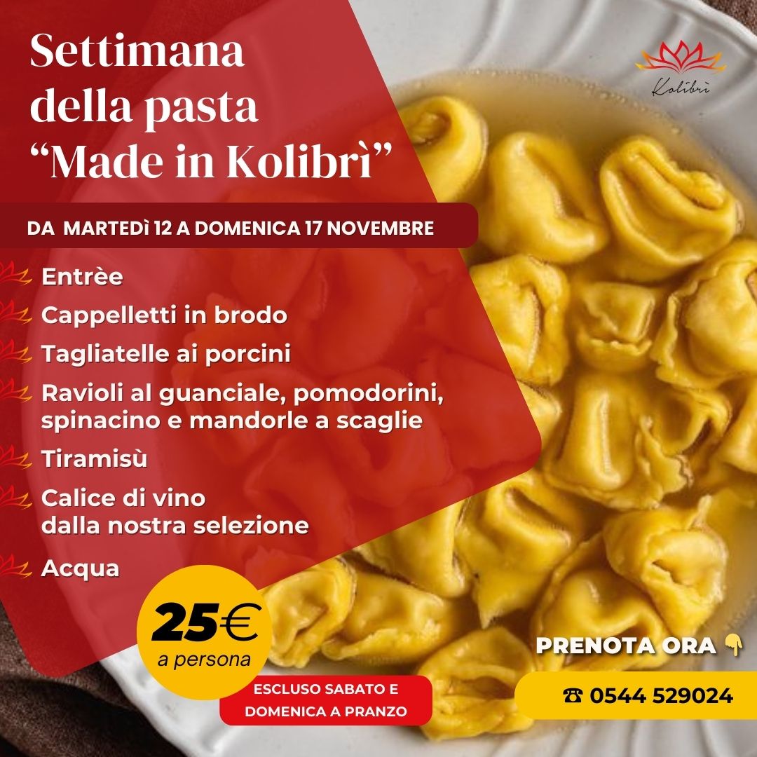 Settimana della Pasta - Made in Kolibrì 