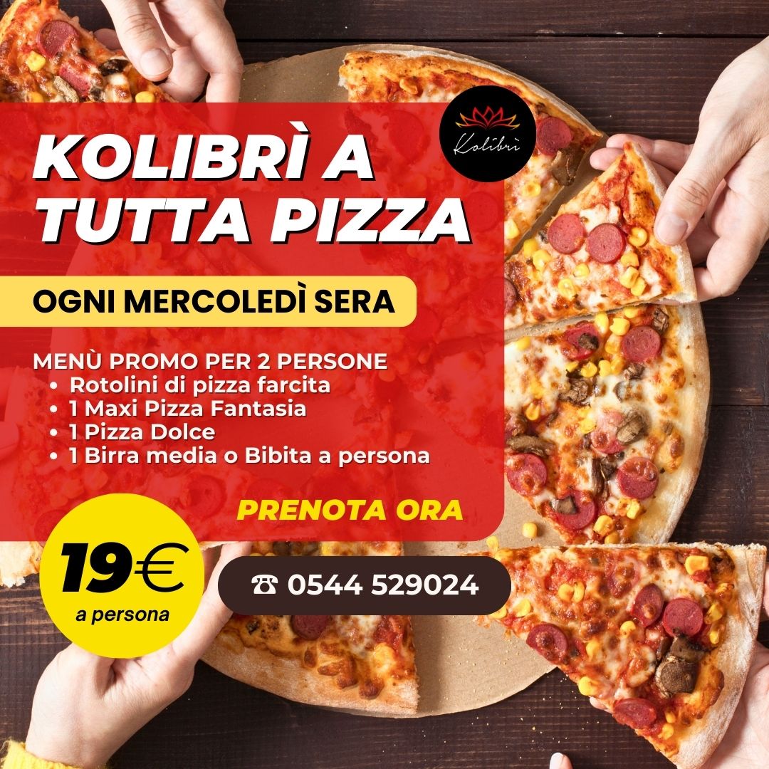 Mercoledì a tutta pizza al Kolibrì!