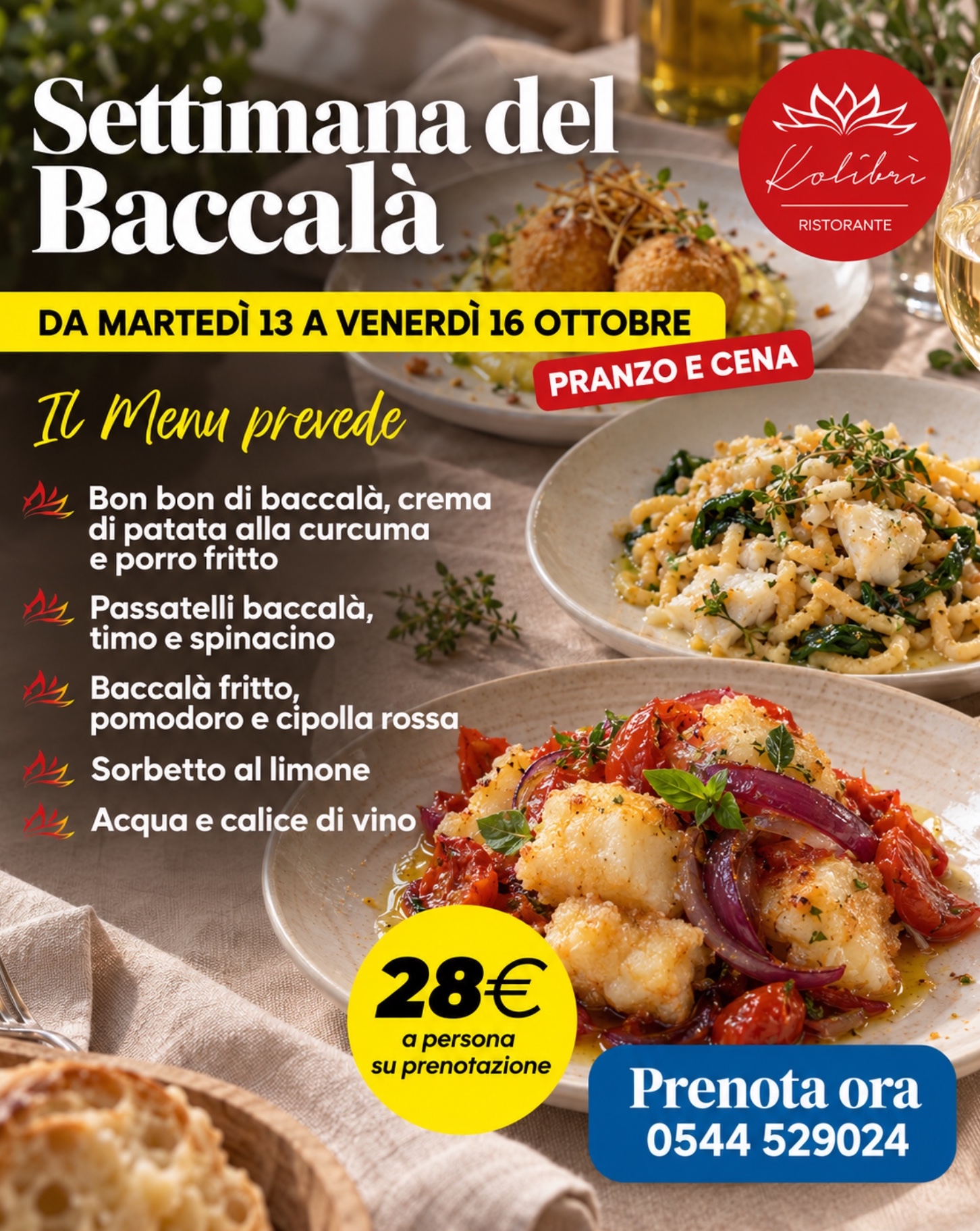 Settimana del Baccalà al Kolibrì