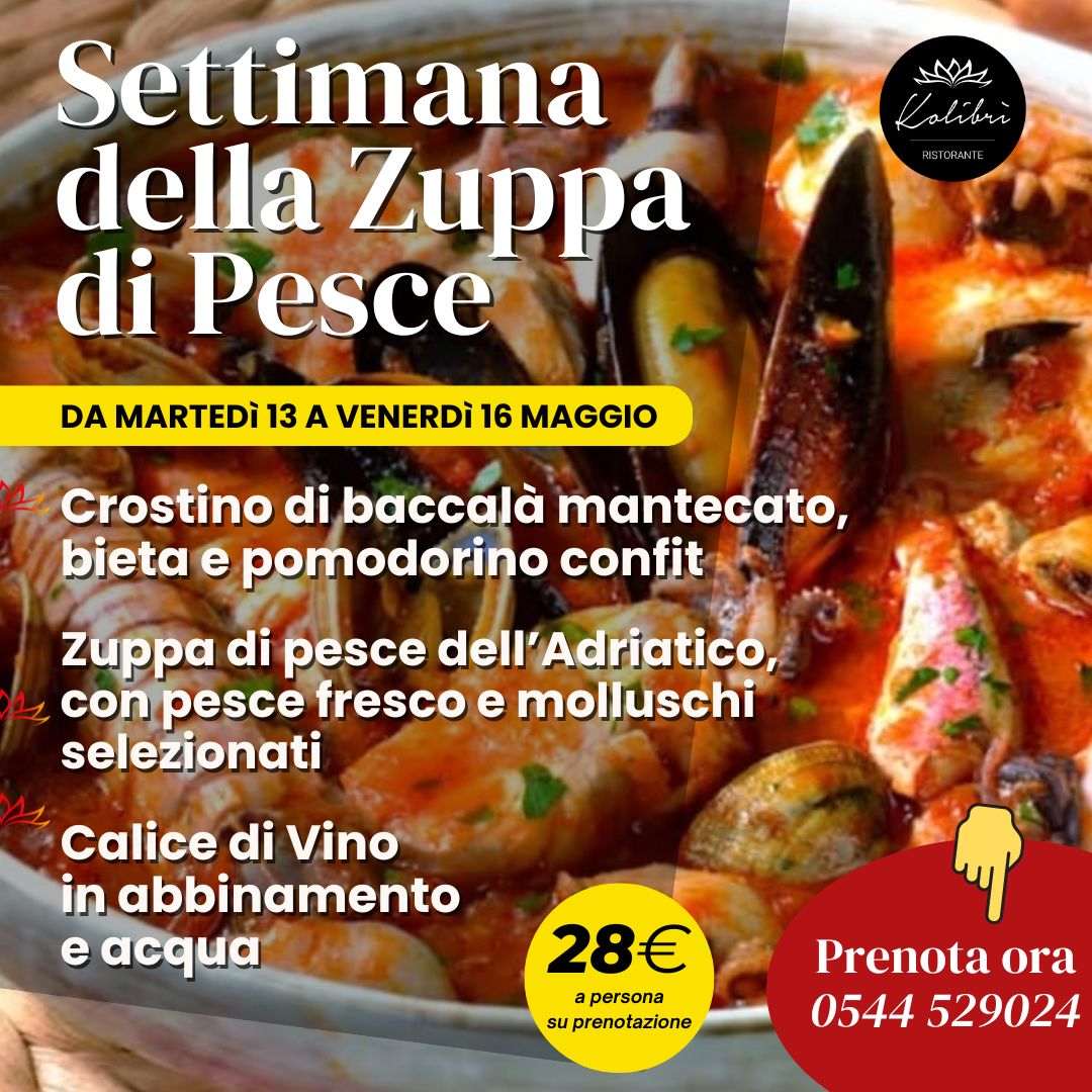 Settimana della Zuppa di Pesce al Kolibrì